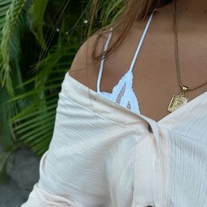 White Free People Intimates bralette size Large